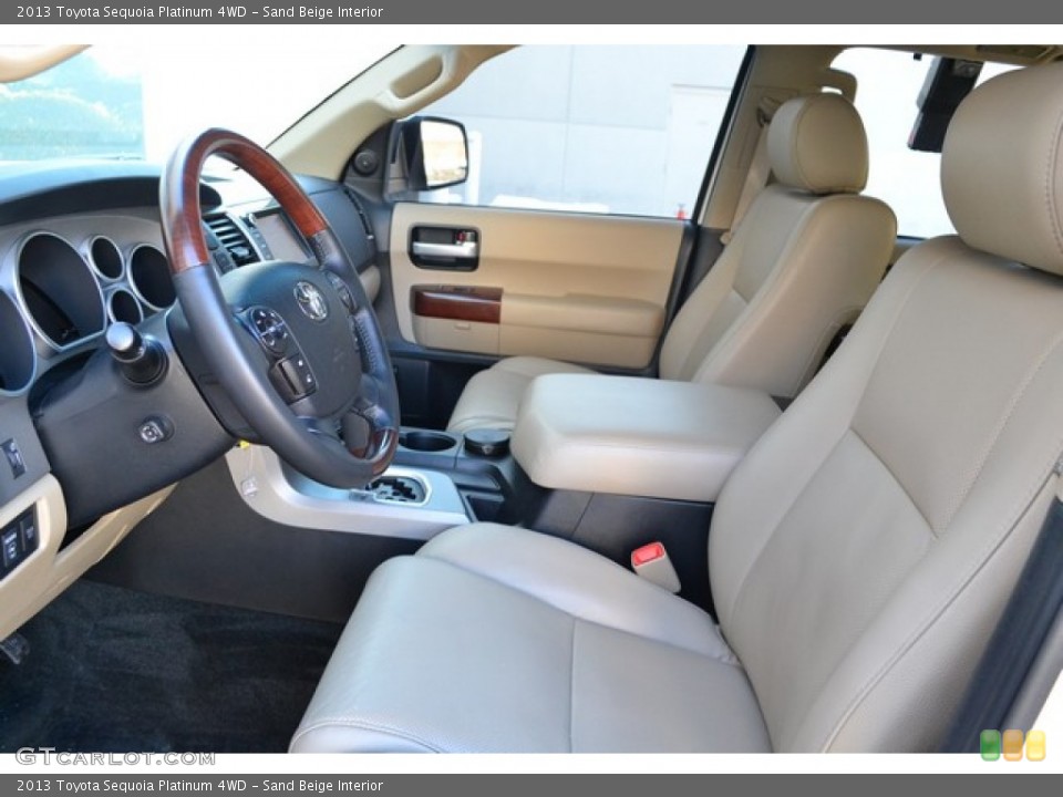 Sand Beige Interior Front Seat for the 2013 Toyota Sequoia Platinum 4WD #90313761