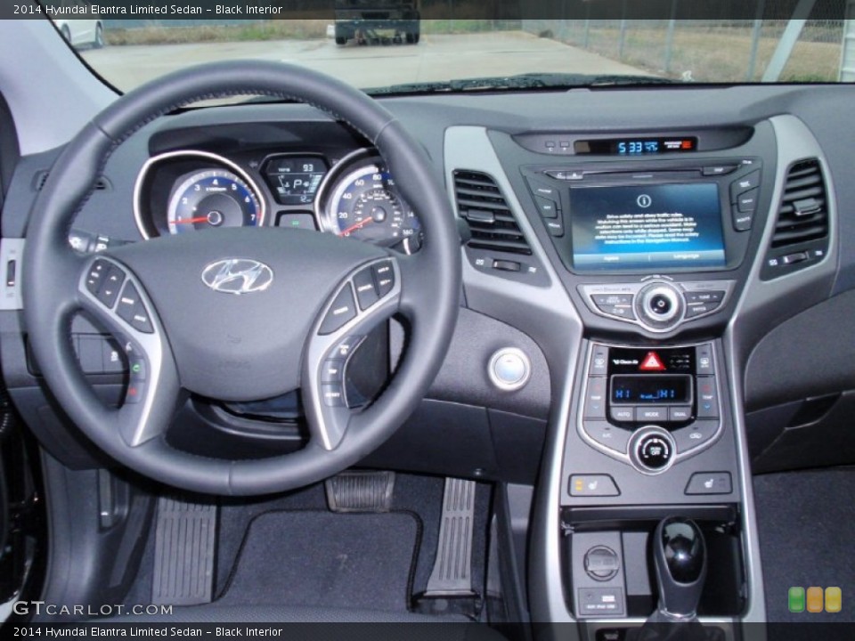 Black Interior Dashboard for the 2014 Hyundai Elantra Limited Sedan #90316271