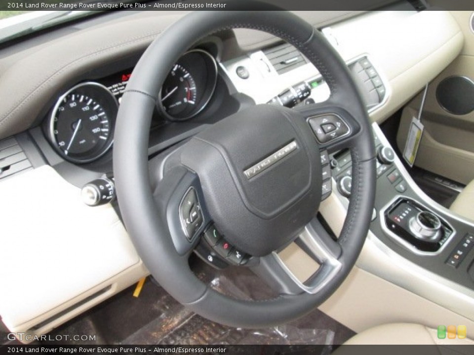 Almond/Espresso Interior Steering Wheel for the 2014 Land Rover Range Rover Evoque Pure Plus #90317281