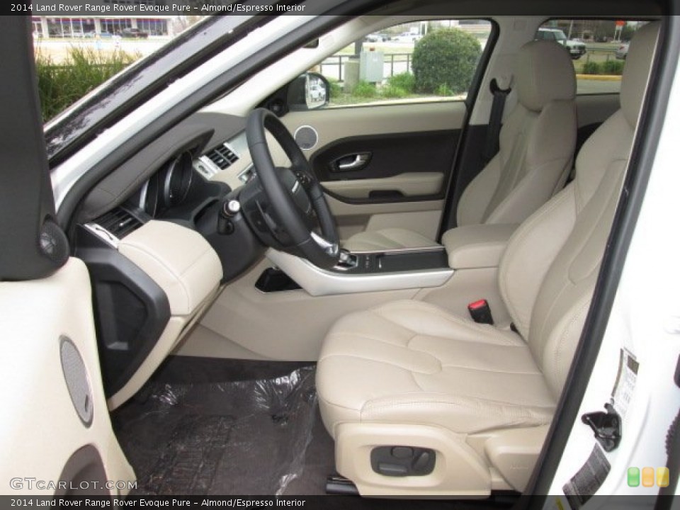 Almond/Espresso Interior Front Seat for the 2014 Land Rover Range Rover Evoque Pure #90318408