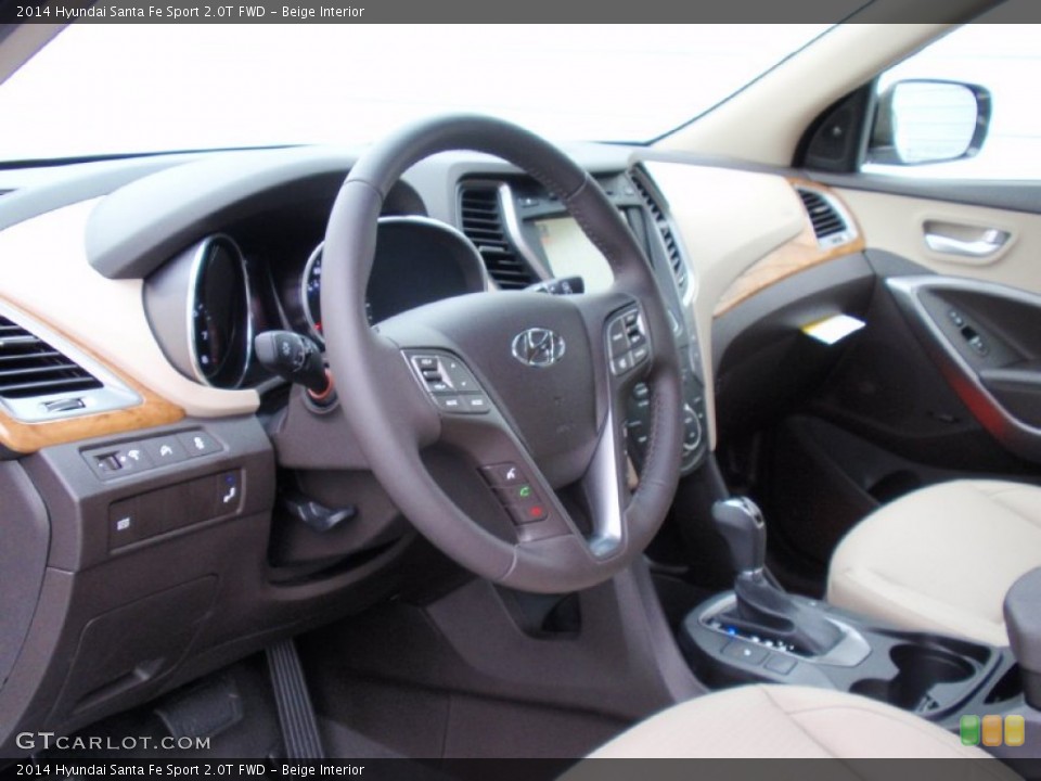Beige 2014 Hyundai Santa Fe Sport Interiors