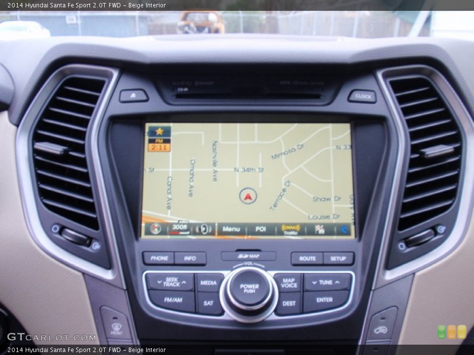 Beige Interior Navigation for the 2014 Hyundai Santa Fe Sport 2.0T FWD #90319599