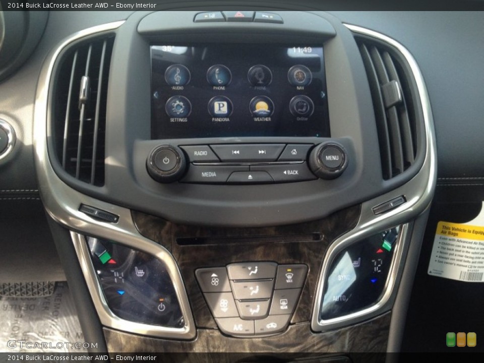 Ebony Interior Controls for the 2014 Buick LaCrosse Leather AWD #90323187