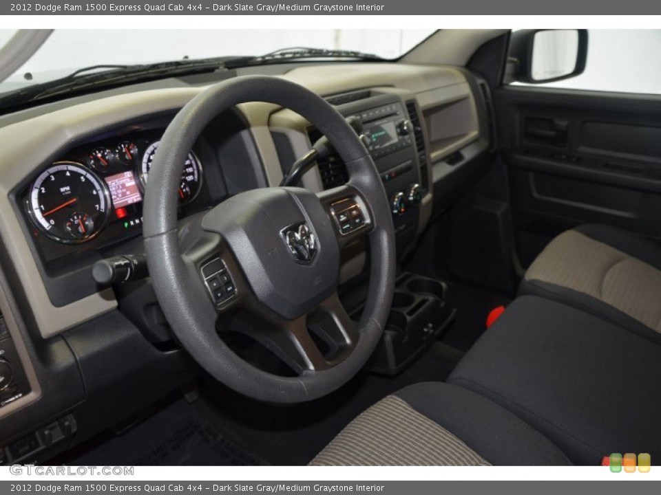 Dark Slate Gray/Medium Graystone Interior Prime Interior for the 2012 Dodge Ram 1500 Express Quad Cab 4x4 #90323718