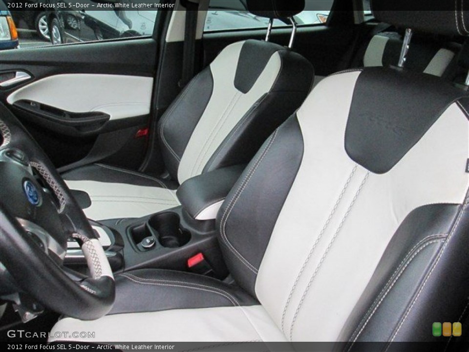 Arctic White Leather Interior Front Seat for the 2012 Ford Focus SEL 5-Door #90323898