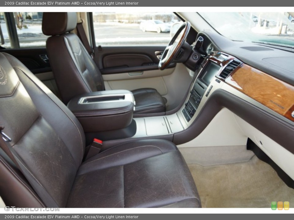 Cocoa/Very Light Linen Interior Photo for the 2009 Cadillac Escalade ESV Platinum AWD #90324126