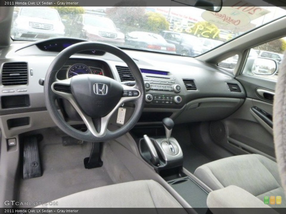 Gray Interior Prime Interior for the 2011 Honda Civic LX Sedan #90329868