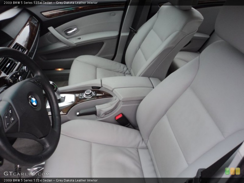 Grey Dakota Leather Interior Front Seat for the 2009 BMW 5 Series 535xi Sedan #90330300
