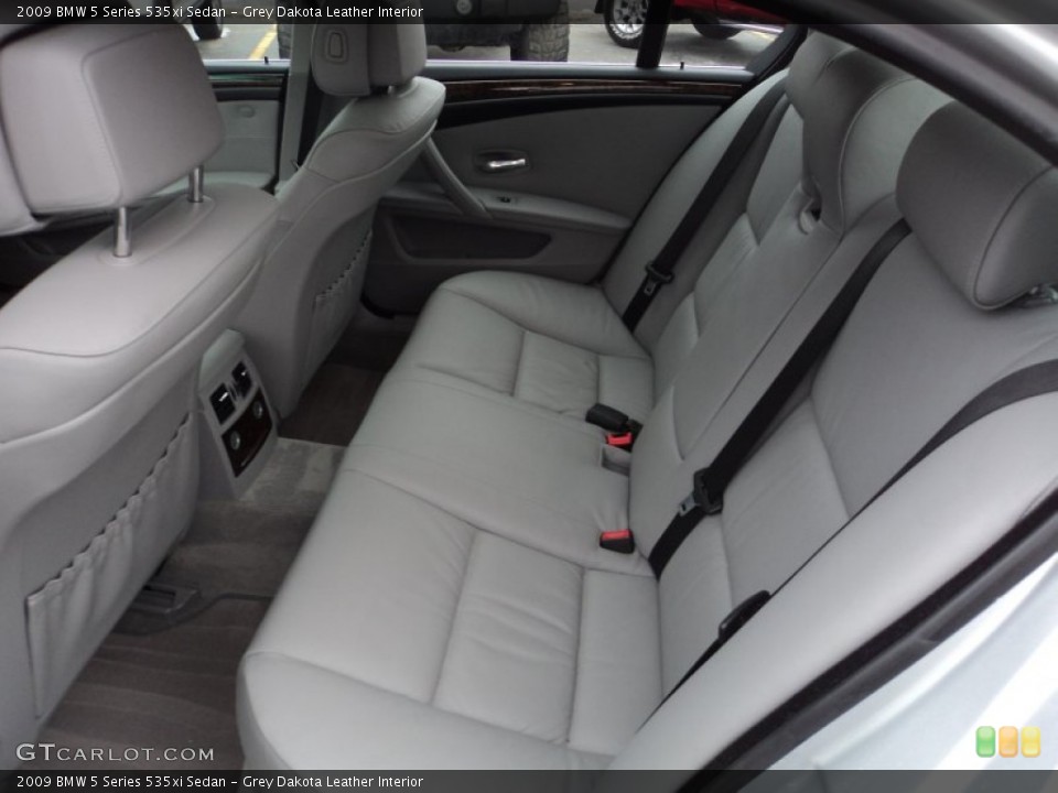 Grey Dakota Leather Interior Rear Seat for the 2009 BMW 5 Series 535xi Sedan #90330528