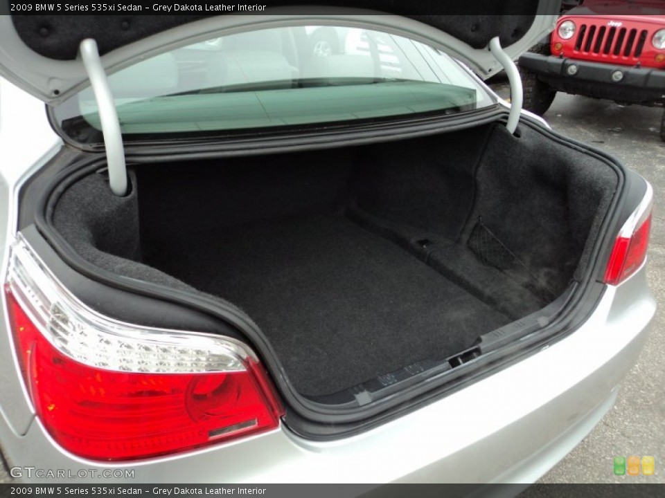 Grey Dakota Leather Interior Trunk for the 2009 BMW 5 Series 535xi Sedan #90330615