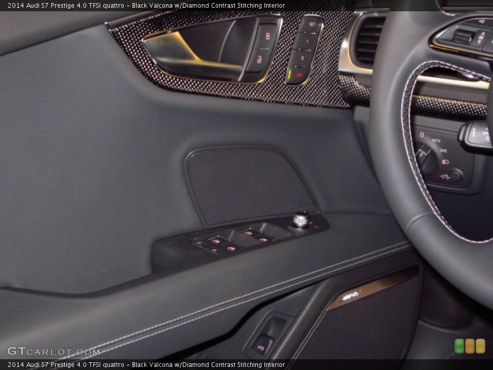 Black Valcona w/Diamond Contrast Stitching Interior Controls for the 2014 Audi S7 Prestige 4.0 TFSI quattro #90330897