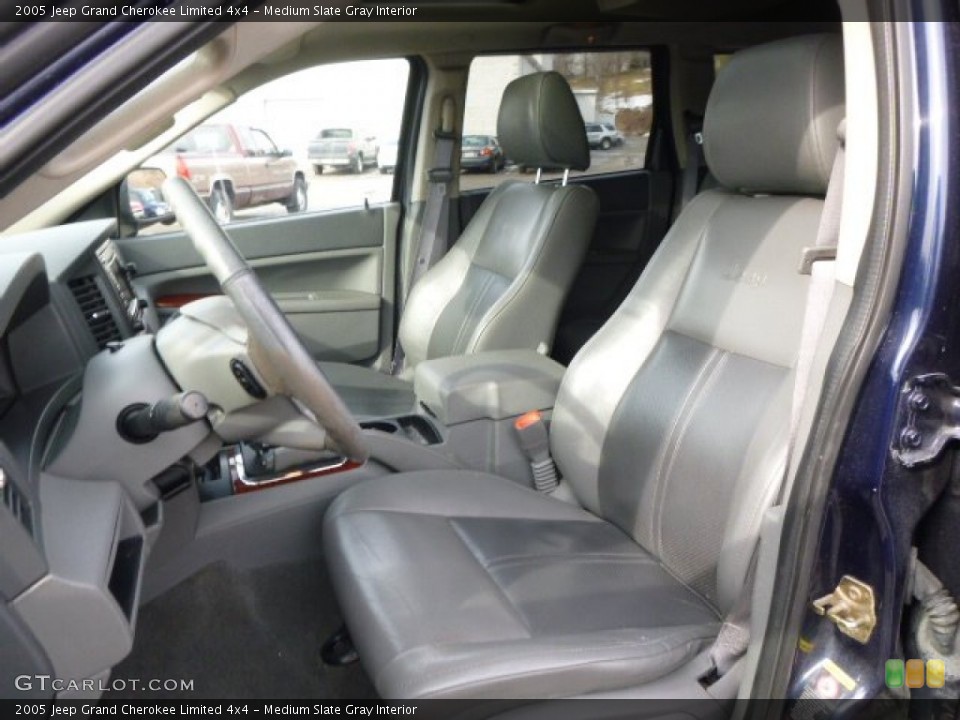 Medium Slate Gray Interior Front Seat for the 2005 Jeep Grand Cherokee Limited 4x4 #90331317