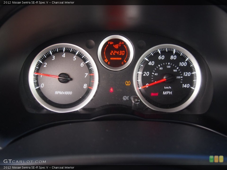 Charcoal Interior Gauges for the 2012 Nissan Sentra SE-R Spec V #90331824