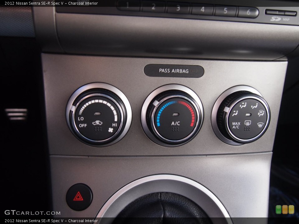 Charcoal Interior Controls for the 2012 Nissan Sentra SE-R Spec V #90331905