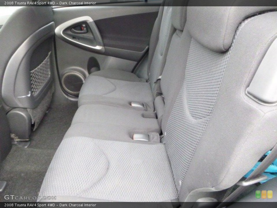 Dark Charcoal Interior Rear Seat for the 2008 Toyota RAV4 Sport 4WD #90332487