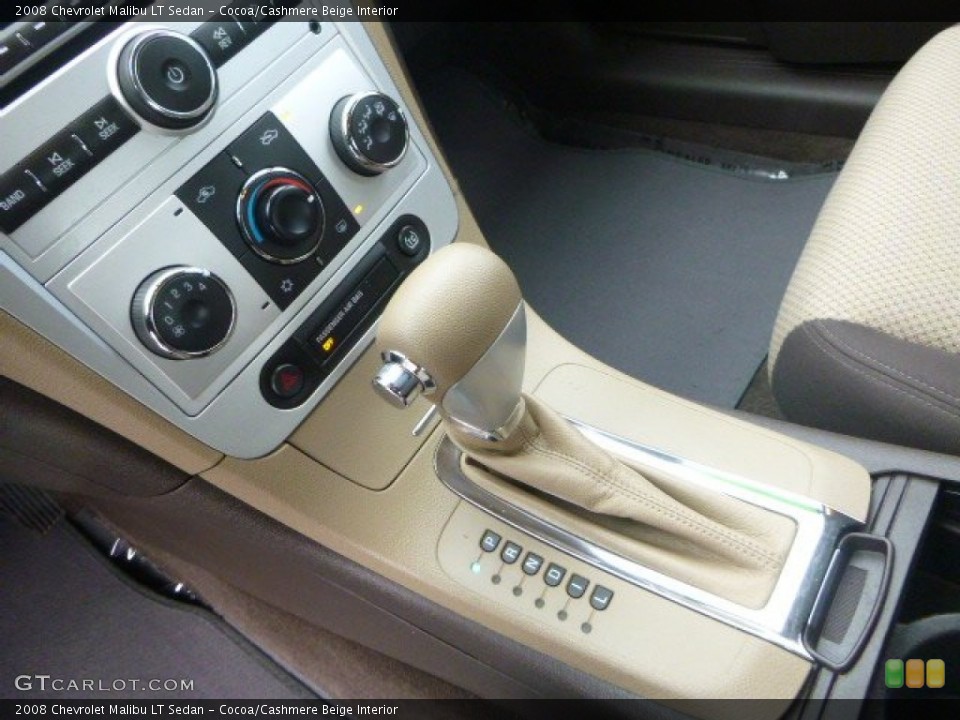 Cocoa/Cashmere Beige Interior Transmission for the 2008 Chevrolet Malibu LT Sedan #90333363
