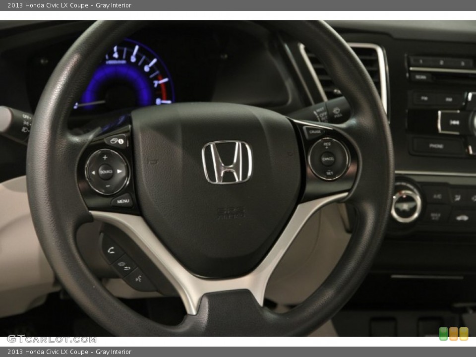 Gray Interior Steering Wheel for the 2013 Honda Civic LX Coupe #90334206