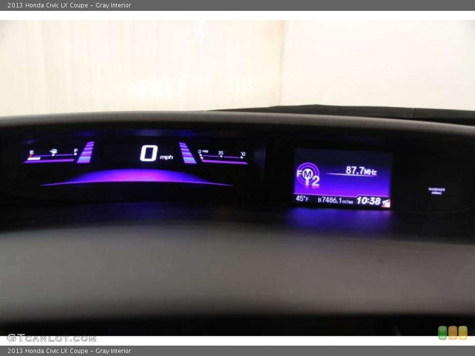 Gray Interior Gauges for the 2013 Honda Civic LX Coupe #90334210