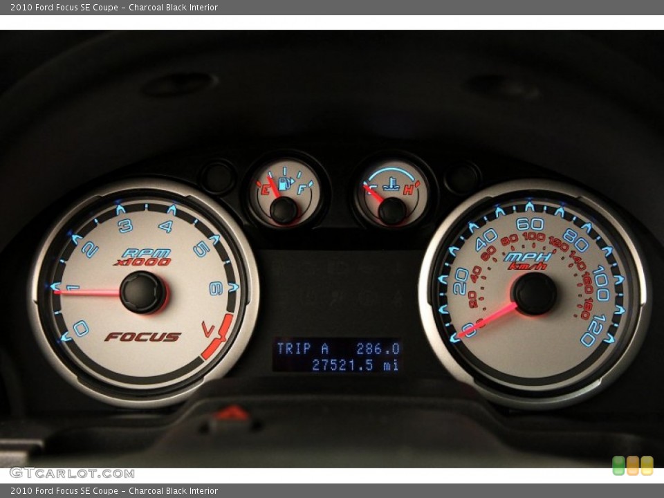 Charcoal Black Interior Gauges for the 2010 Ford Focus SE Coupe #90334374