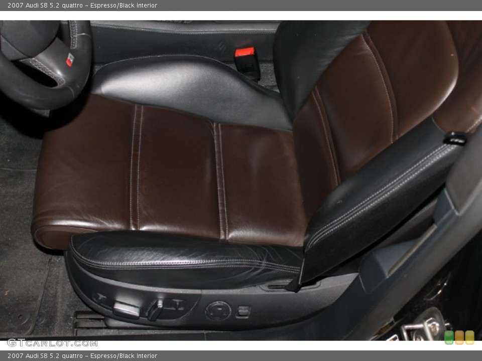 Espresso/Black Interior Front Seat for the 2007 Audi S8 5.2 quattro #90338558