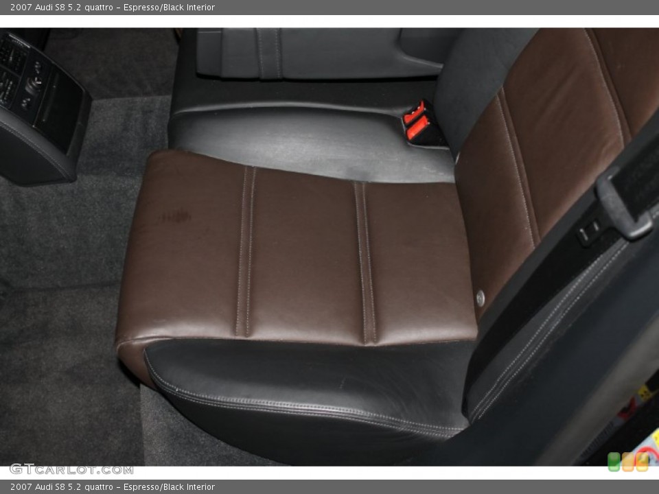 Espresso/Black Interior Rear Seat for the 2007 Audi S8 5.2 quattro #90338855