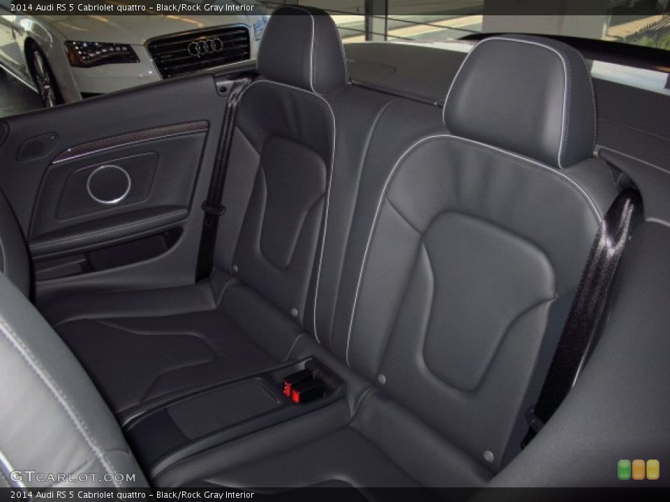 Black/Rock Gray Interior Rear Seat for the 2014 Audi RS 5 Cabriolet quattro #90342503