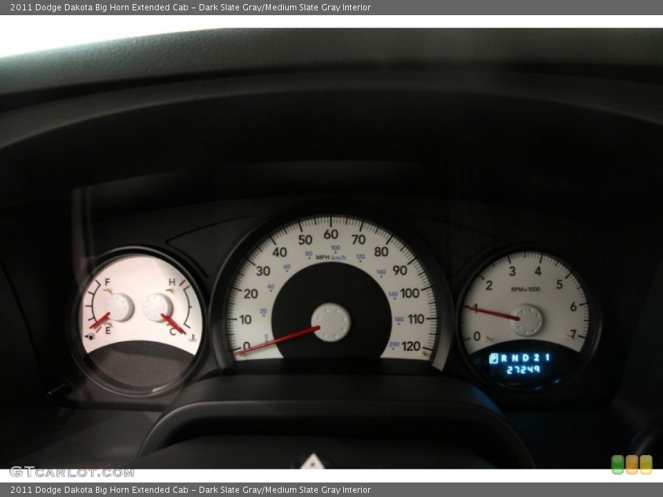 Dark Slate Gray/Medium Slate Gray Interior Gauges for the 2011 Dodge Dakota Big Horn Extended Cab #90343898