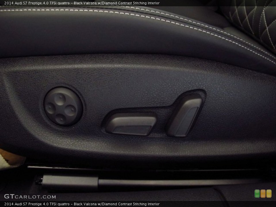 Black Valcona w/Diamond Contrast Stitching Interior Controls for the 2014 Audi S7 Prestige 4.0 TFSI quattro #90343905