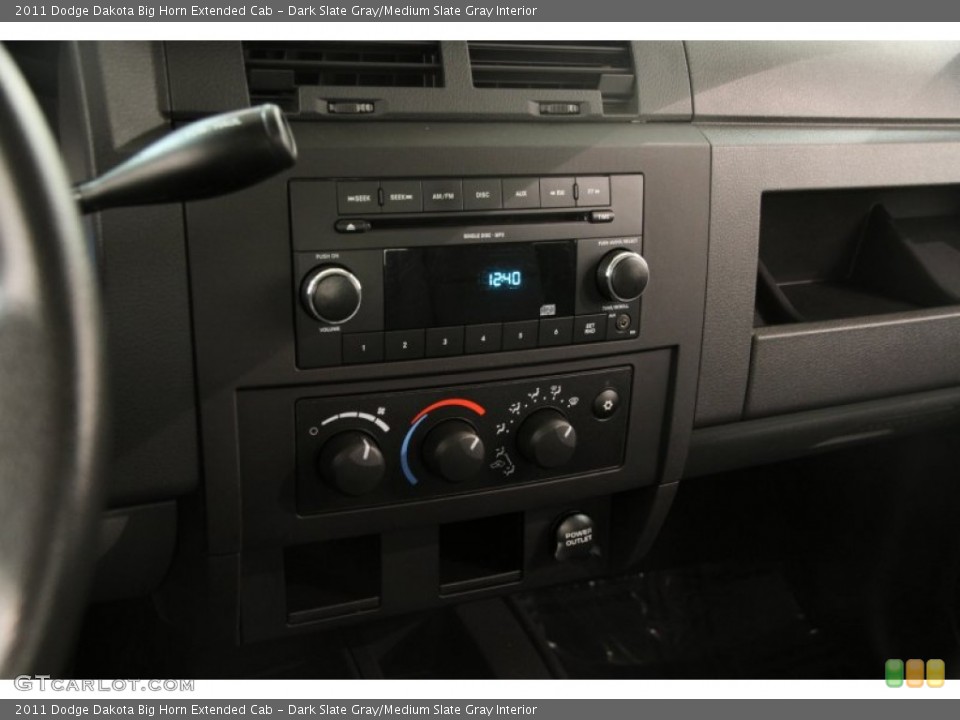 Dark Slate Gray/Medium Slate Gray Interior Controls for the 2011 Dodge Dakota Big Horn Extended Cab #90343911