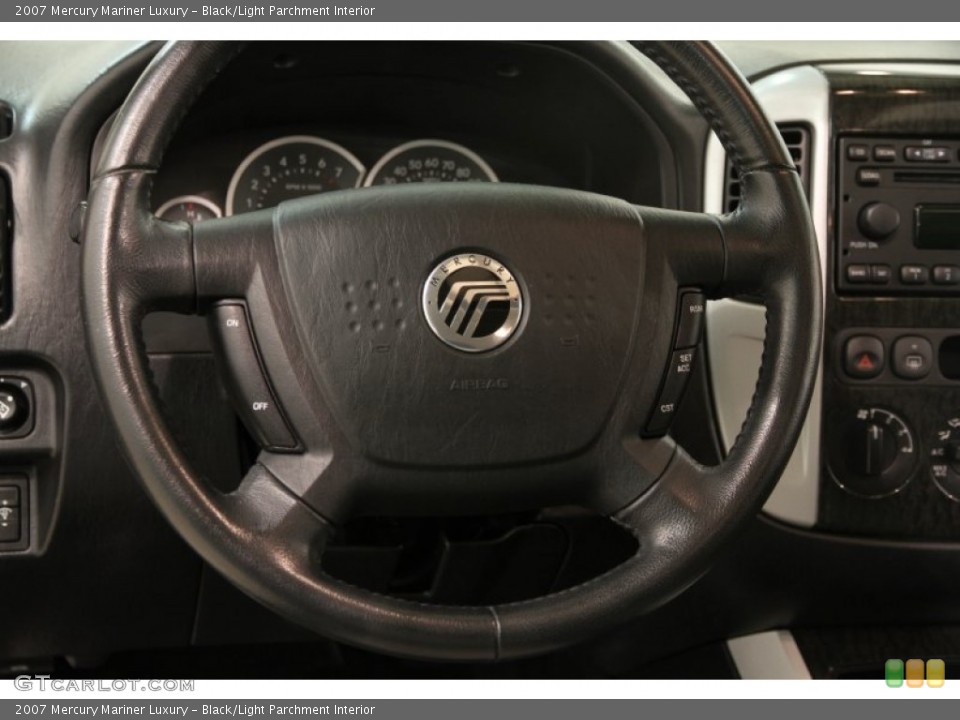Black/Light Parchment Interior Steering Wheel for the 2007 Mercury Mariner Luxury #90345881