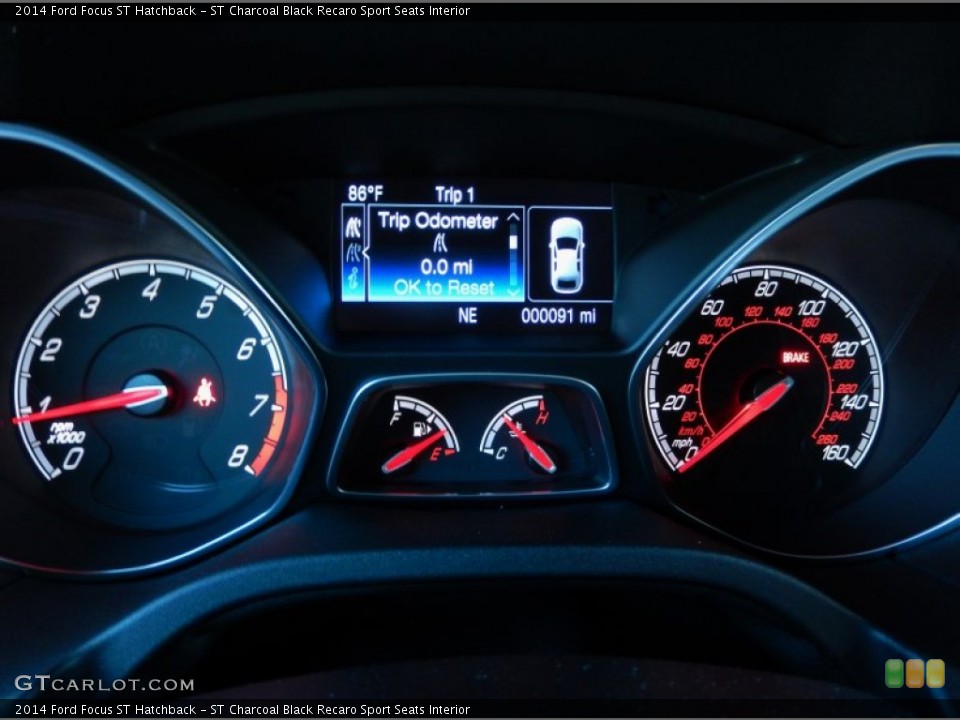 ST Charcoal Black Recaro Sport Seats Interior Gauges for the 2014 Ford Focus ST Hatchback #90348327
