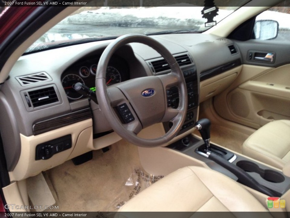 Camel Interior Prime Interior for the 2007 Ford Fusion SEL V6 AWD #90348918