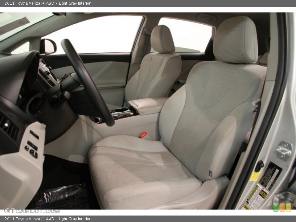 Light Gray Interior Front Seat for the 2011 Toyota Venza I4 AWD #90350799