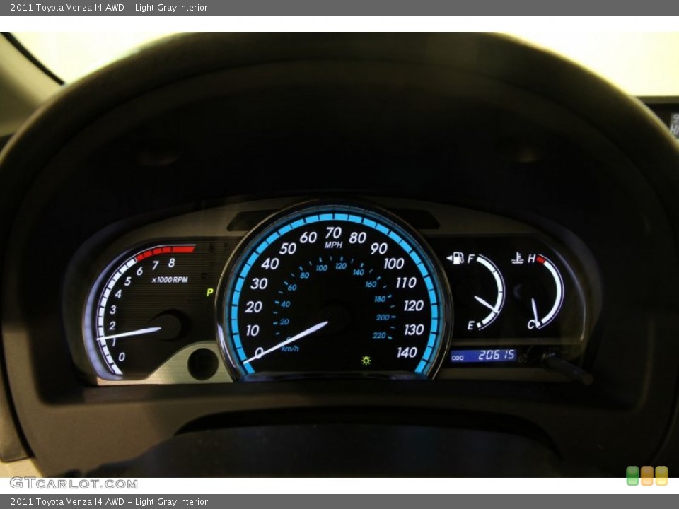 Light Gray Interior Gauges for the 2011 Toyota Venza I4 AWD #90350866