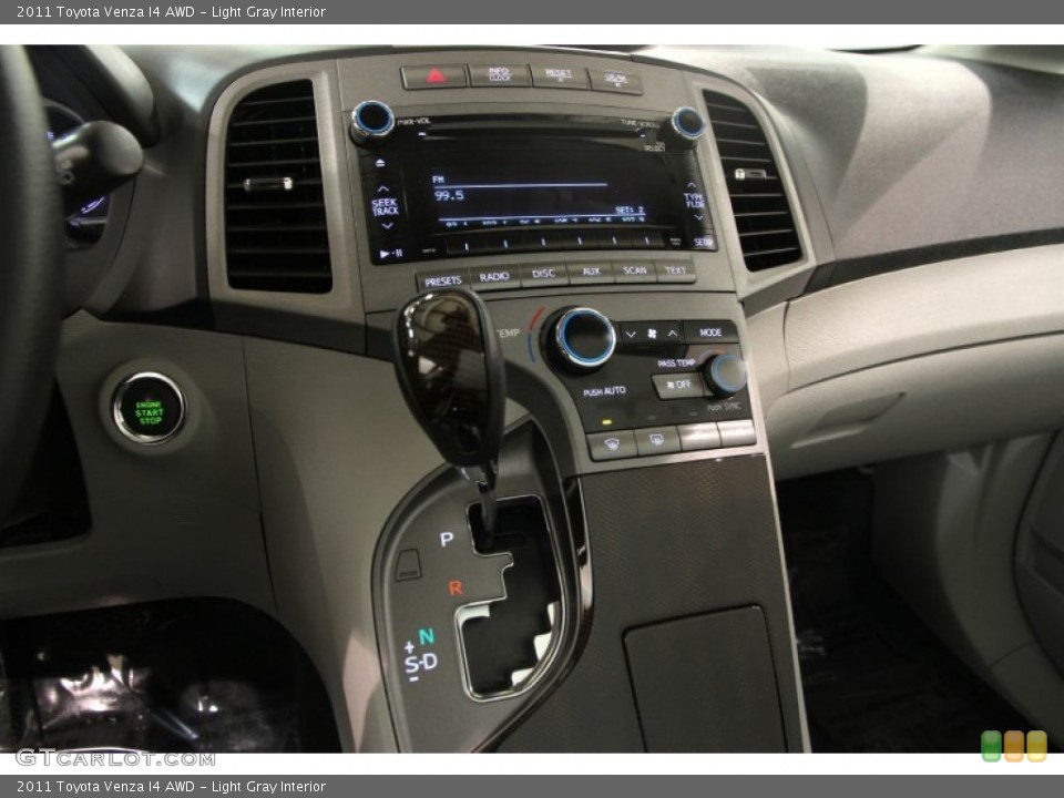 Light Gray Interior Controls for the 2011 Toyota Venza I4 AWD #90350913