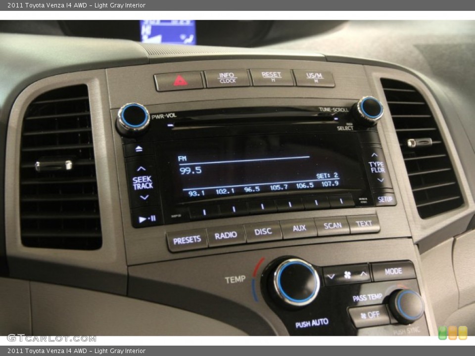 Light Gray Interior Audio System for the 2011 Toyota Venza I4 AWD #90350940