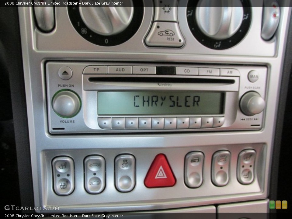 Dark Slate Gray Interior Controls for the 2008 Chrysler Crossfire Limited Roadster #90351243