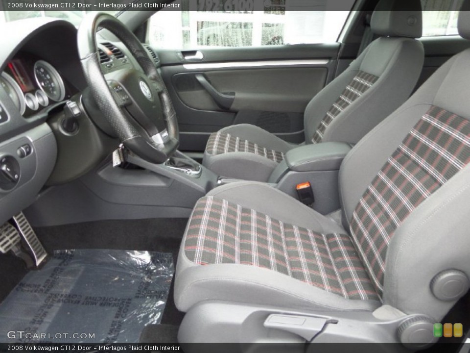 Interlagos Plaid Cloth Interior Front Seat for the 2008 Volkswagen GTI 2 Door #90351753
