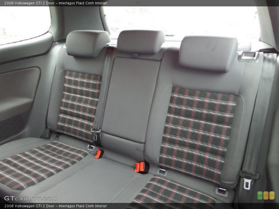 Interlagos Plaid Cloth Interior Rear Seat for the 2008 Volkswagen GTI 2 Door #90351807