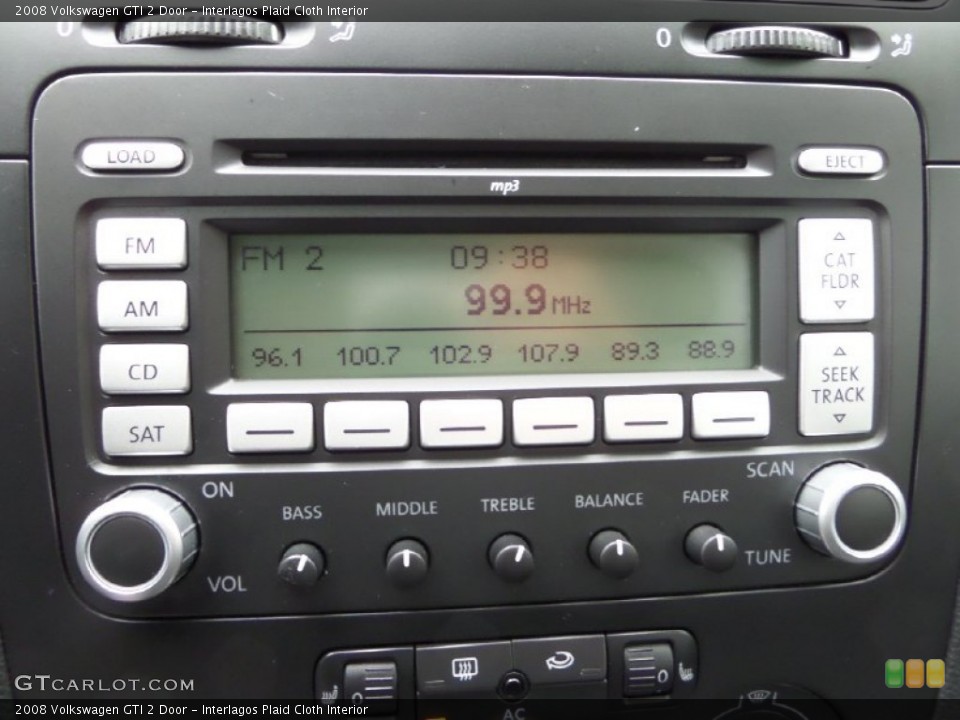 Interlagos Plaid Cloth Interior Audio System for the 2008 Volkswagen GTI 2 Door #90351930