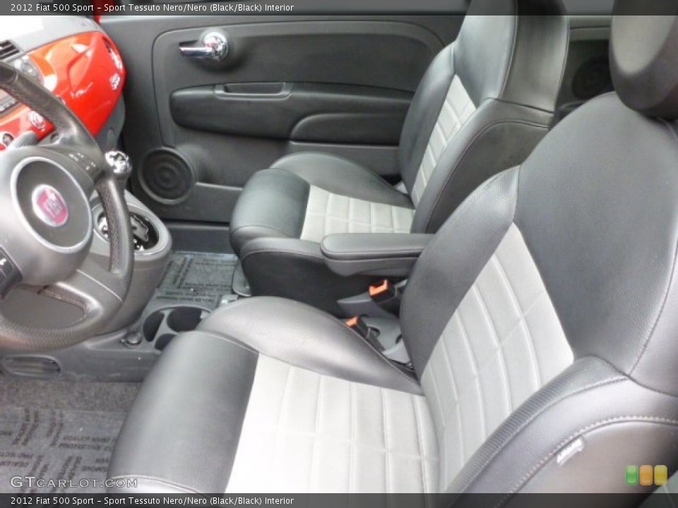 Sport Tessuto Nero/Nero (Black/Black) Interior Front Seat for the 2012 Fiat 500 Sport #90353571