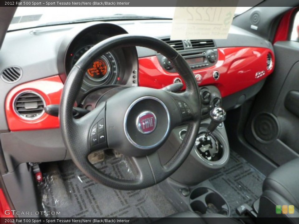 Sport Tessuto Nero/Nero (Black/Black) Interior Dashboard for the 2012 Fiat 500 Sport #90353613