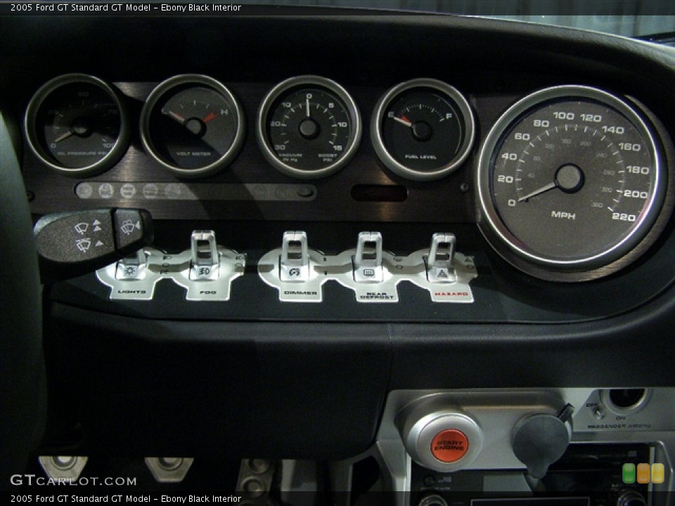 Ebony Black Interior Gauges for the 2005 Ford GT  #90361