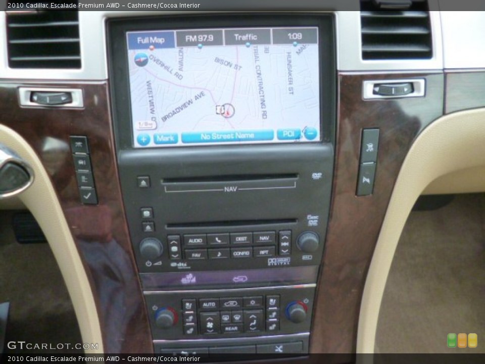 Cashmere/Cocoa Interior Controls for the 2010 Cadillac Escalade Premium AWD #90361528