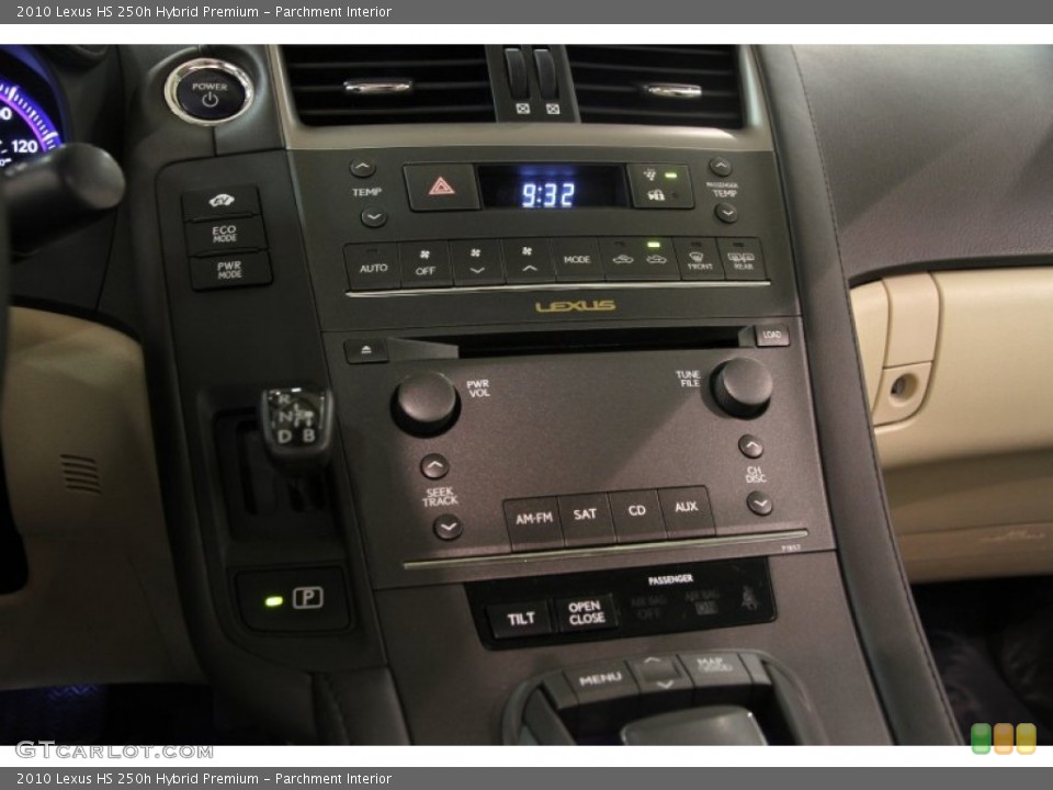 Parchment Interior Controls for the 2010 Lexus HS 250h Hybrid Premium #90363745