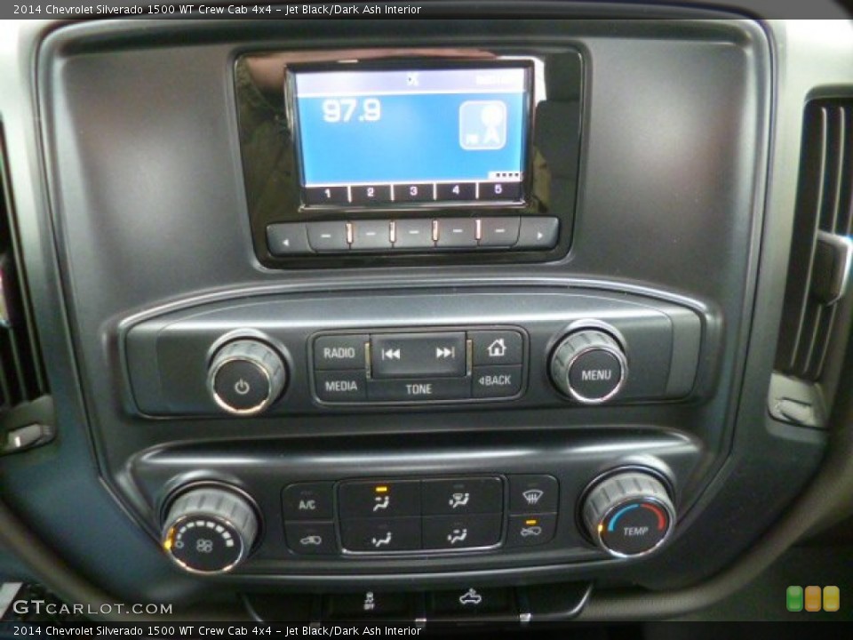 Jet Black/Dark Ash Interior Controls for the 2014 Chevrolet Silverado 1500 WT Crew Cab 4x4 #90364075