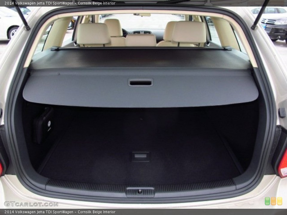 Cornsilk Beige Interior Trunk for the 2014 Volkswagen Jetta TDI SportWagen #90365713