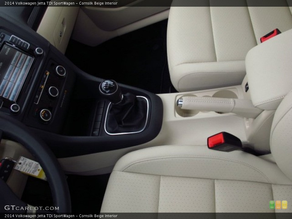 Cornsilk Beige Interior Transmission for the 2014 Volkswagen Jetta TDI SportWagen #90365887