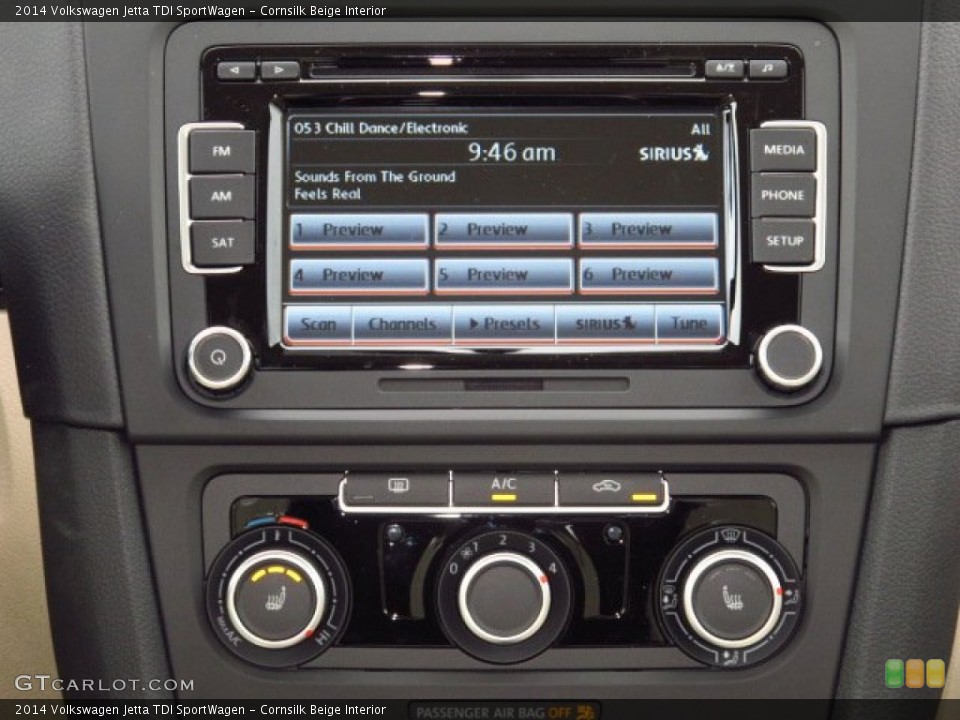 Cornsilk Beige Interior Controls for the 2014 Volkswagen Jetta TDI SportWagen #90365923