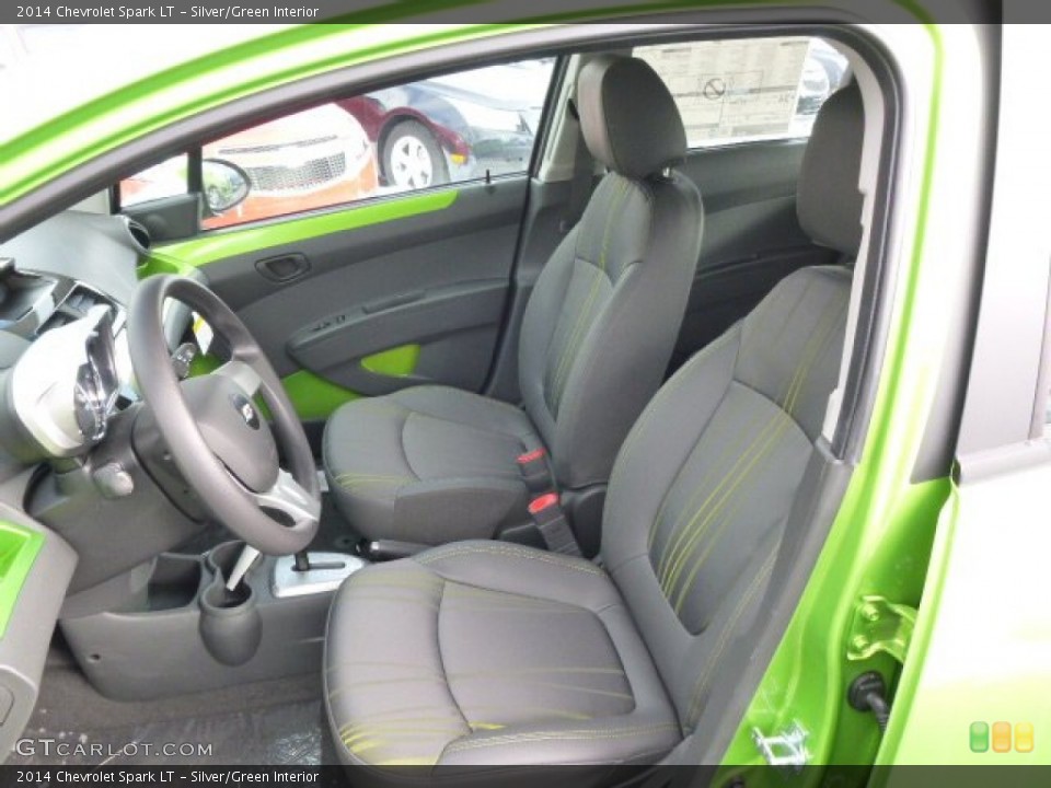 Silver/Green Interior Front Seat for the 2014 Chevrolet Spark LT #90370178